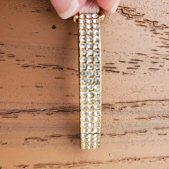 Pastel Pink Faux Leather Wrap Bracelet Rhinestones Glam Party Casual Boho Preppy - Picture 4 of 7